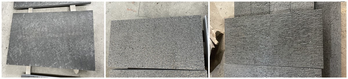 black basalt pavers in flamed bush hammeredline-chiseled finish black basalt pavers in flamed bush hammeredline-chiseled finish