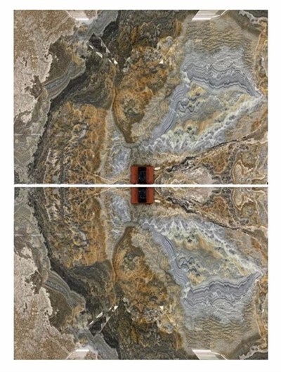 बुकमैच्ड मार्बल वॉल